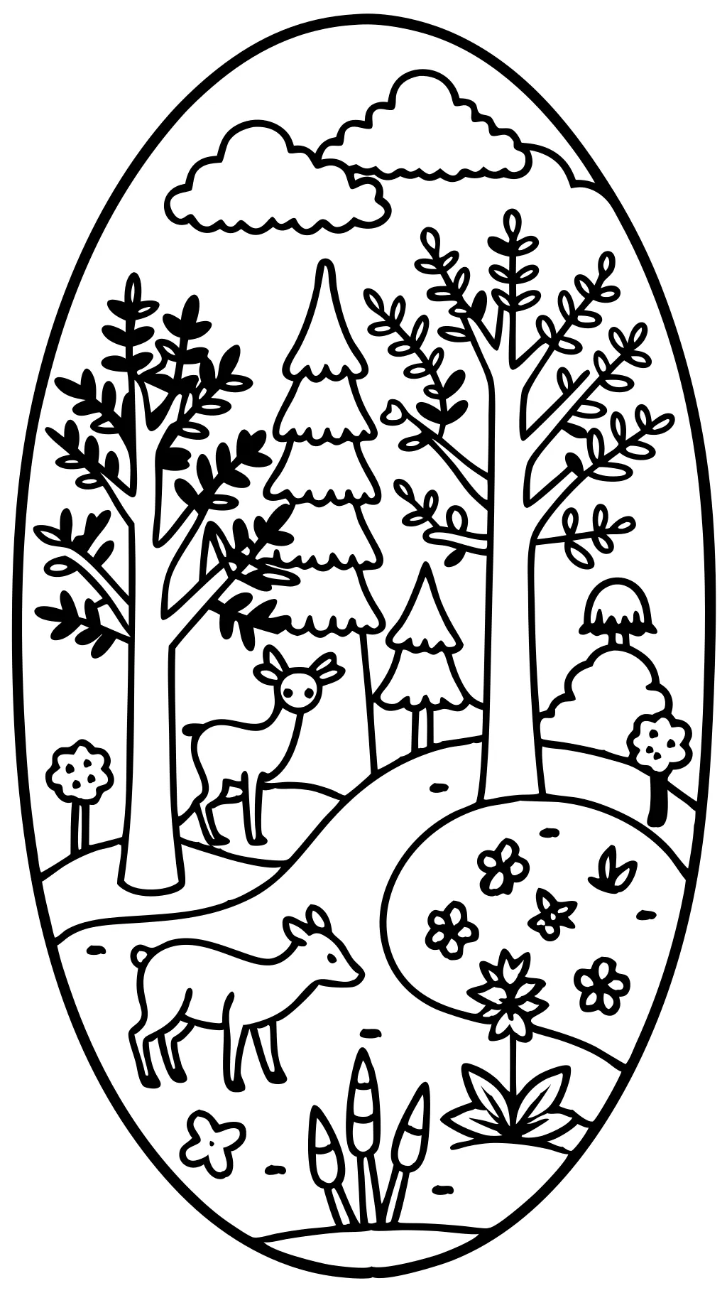 woodland coloring pages